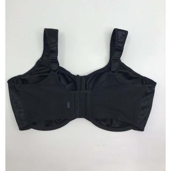 BALI 3562 Satin Tracings Minimizer Bra Black 38DDD NWOT - Picture 2 of 5